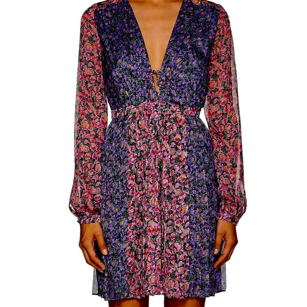 RAQUEL DINIZ Floral Print Mini Dress